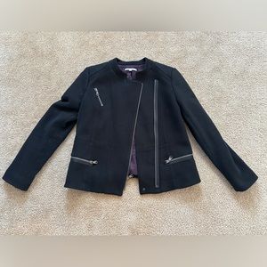 GAP Women’s Moto Jacket, Black Size M EUC!